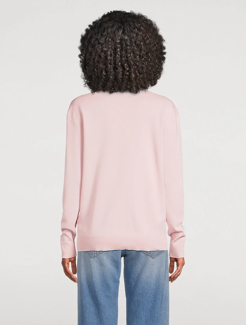 Balmain Emblème-Embroidered Cardigan