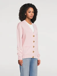 Balmain Emblème-Embroidered Cardigan