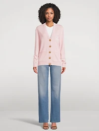 Balmain Emblème-Embroidered Cardigan