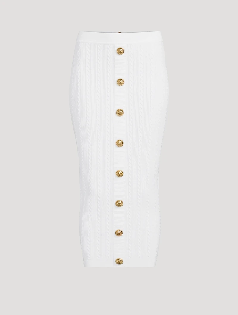 Cable-Knit Pencil Skirt