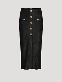 Bouclé Baroque Jacquard Pencil Skirt