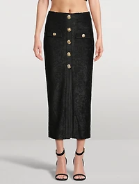 Bouclé Baroque Jacquard Pencil Skirt