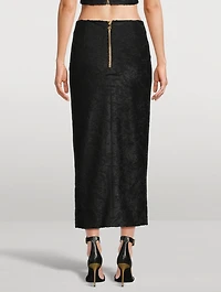 Bouclé Baroque Jacquard Pencil Skirt