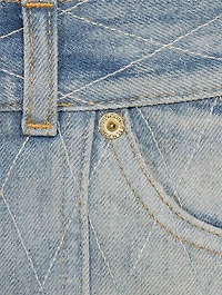 Quilted Denim Shorts