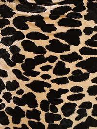 Velvet Slip Dress Leopard Print