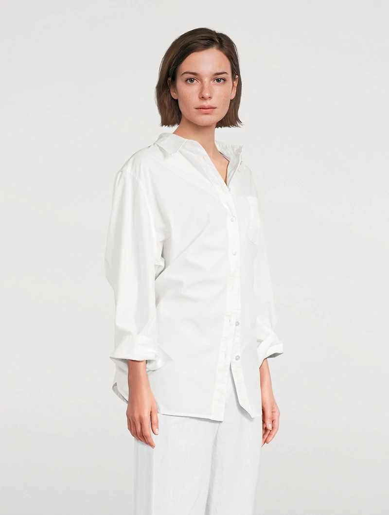 Sabine Cinched Poplin Shirt