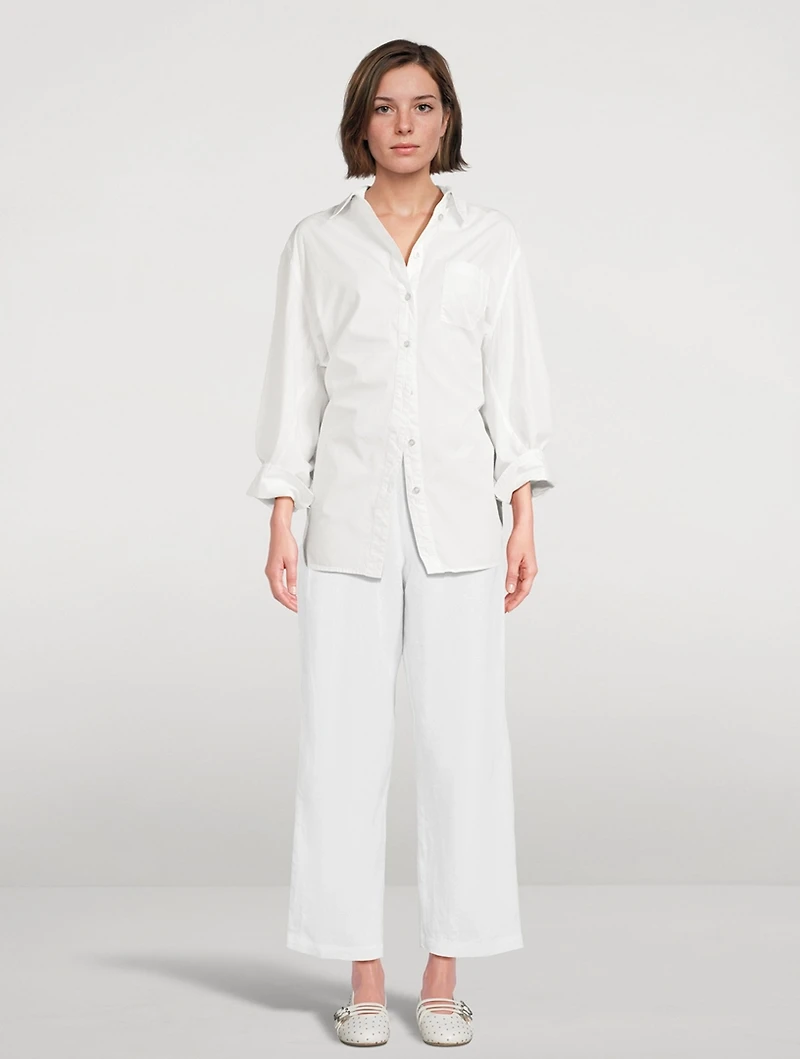 Sabine Cinched Poplin Shirt