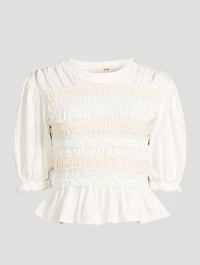 Maxey Smocked T-Shirt