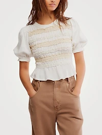 Maxey Smocked T-Shirt