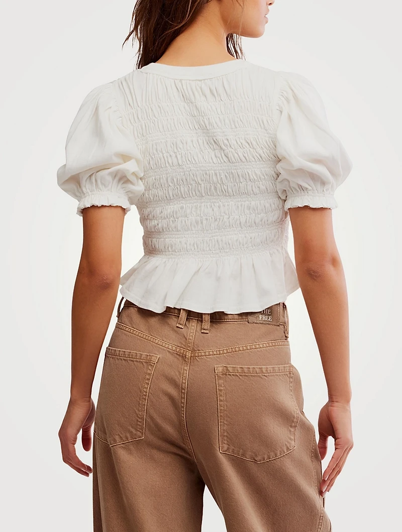 Maxey Smocked T-Shirt