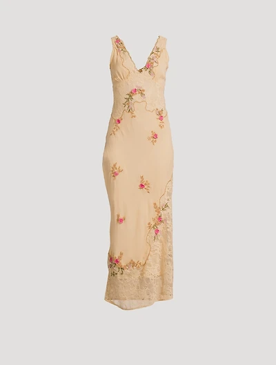 Meet Again Lace-Trimmed Midi Dress