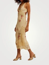 Meet Again Lace-Trimmed Midi Dress