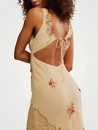 Meet Again Lace-Trimmed Midi Dress