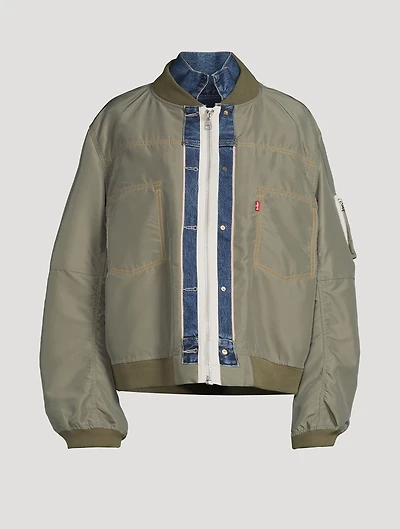 sacai x Levi's® Reversible Denim And Matelassé Twill Blouson Jacket