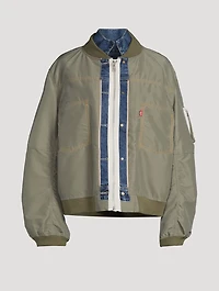 sacai x Levi's® Reversible Denim And Matelassé Twill Blouson Jacket