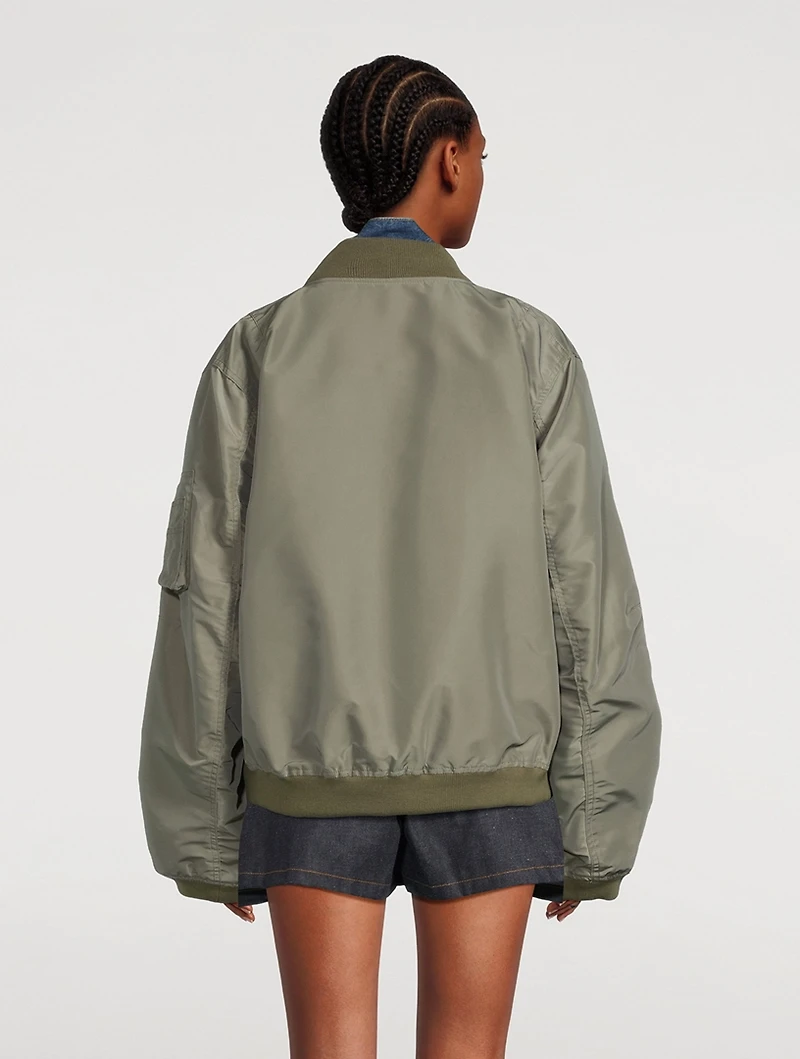 sacai x Levi's® Reversible Denim And Matelassé Twill Blouson Jacket