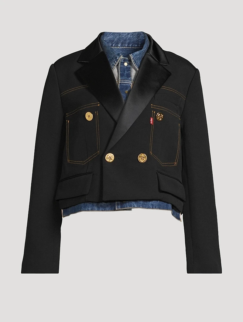 sacai x Levi's® Denim And Matelassé Twill Jacket