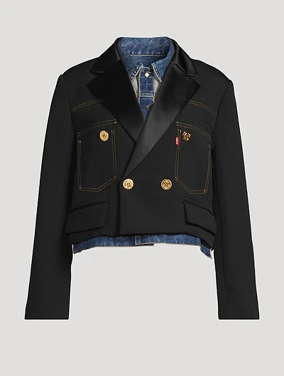 sacai x Levi's® Denim And Matelassé Twill Jacket