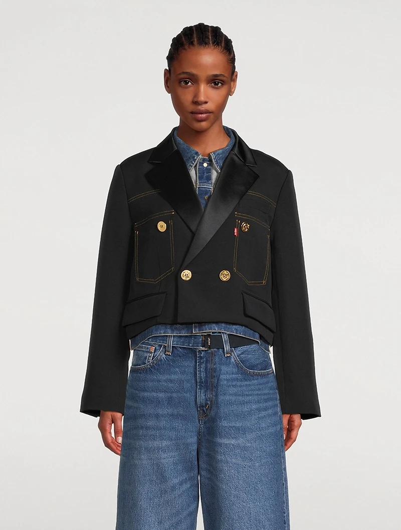 sacai x Levi's® Denim And Matelassé Twill Jacket