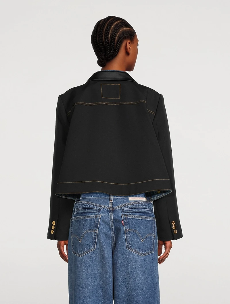sacai x Levi's® Denim And Matelassé Twill Jacket