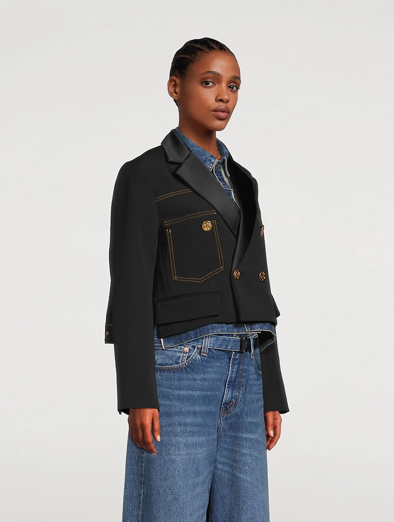 sacai x Levi's® Denim And Matelassé Twill Jacket
