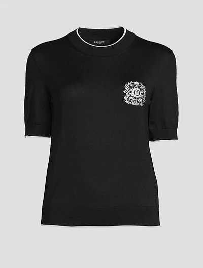 Balmain Emblème-Embroidered Sweater