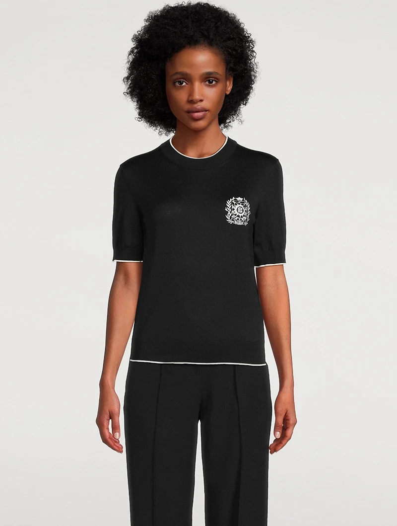 Balmain Emblème-Embroidered Sweater