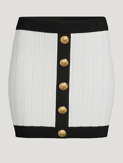 Pointelle Mini Skirt