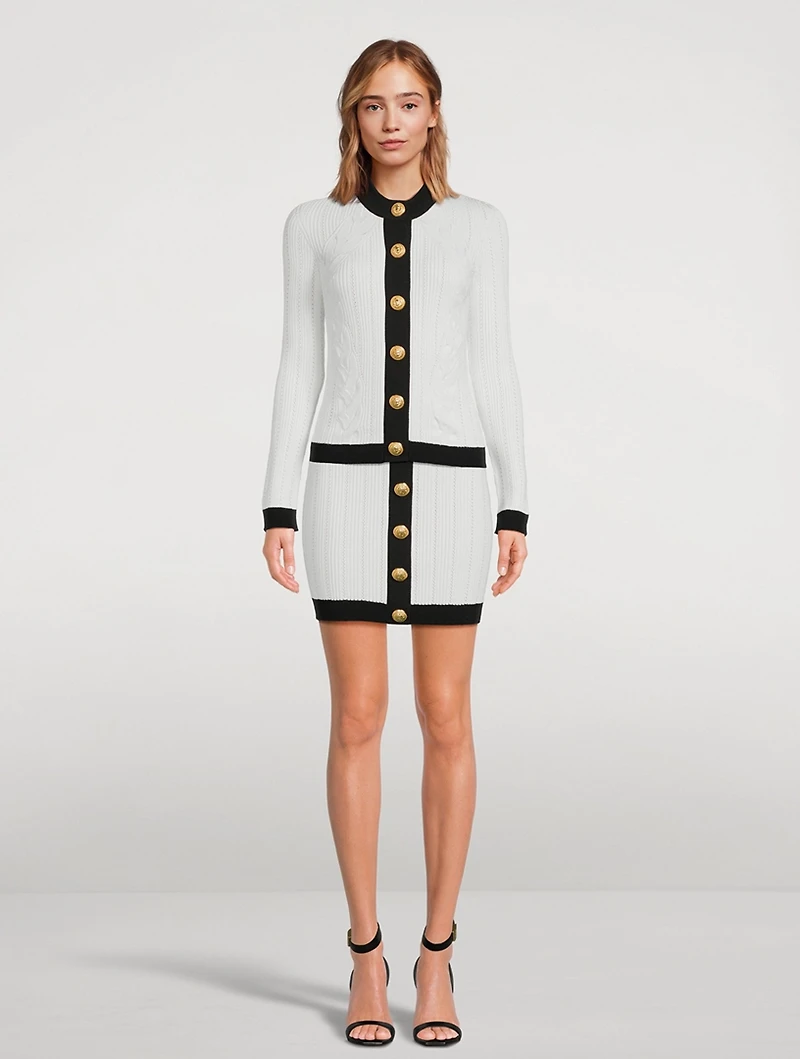 Pointelle Mini Skirt