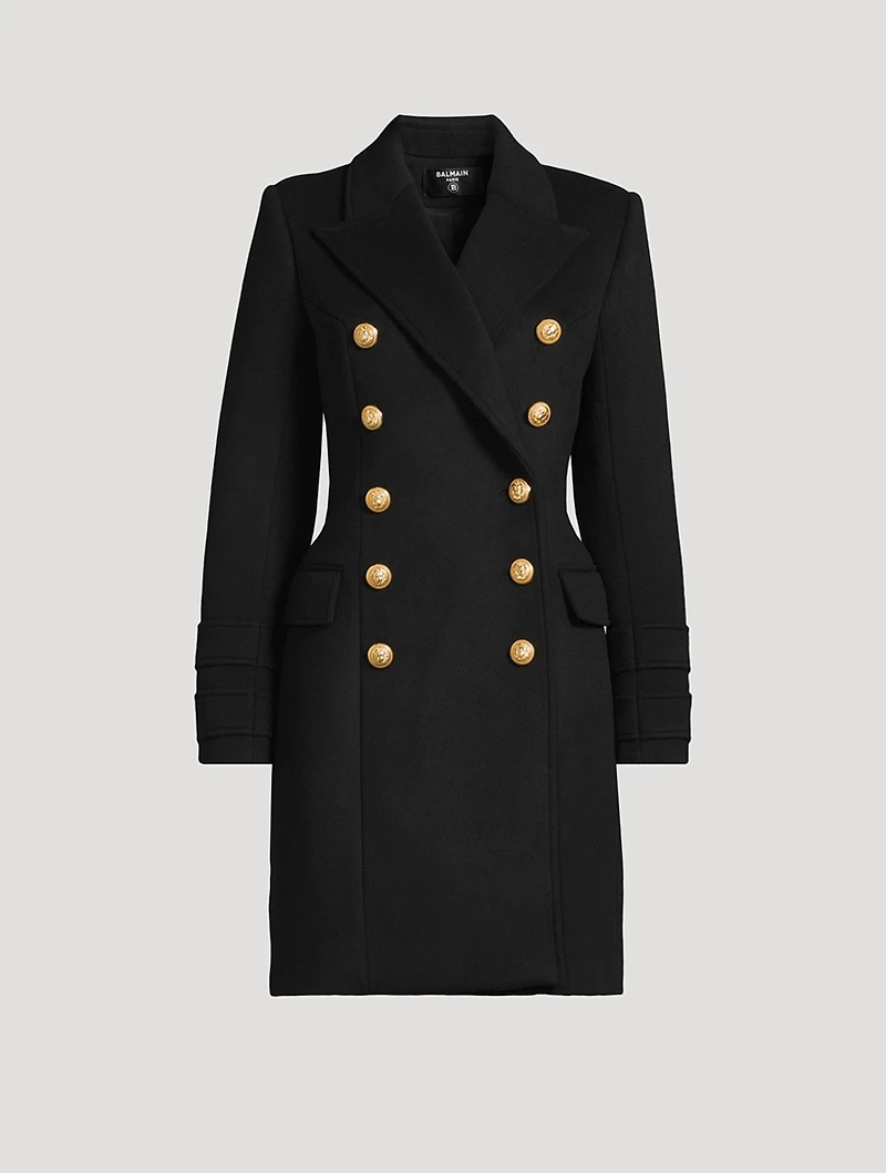 Double-Breasted Wool And Cashmere Coat