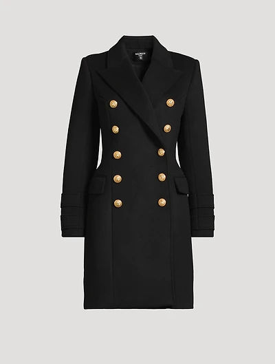 Double-Breasted Wool And Cashmere Coat