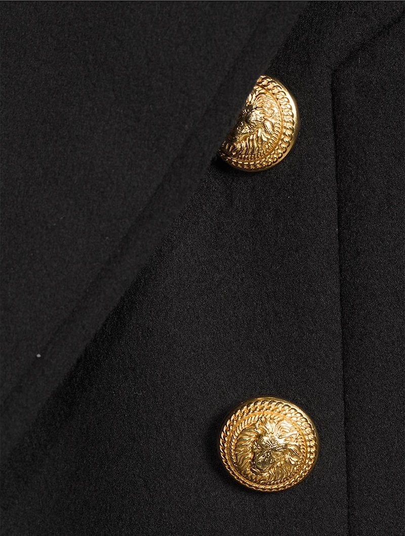 Double-Breasted Wool And Cashmere Coat
