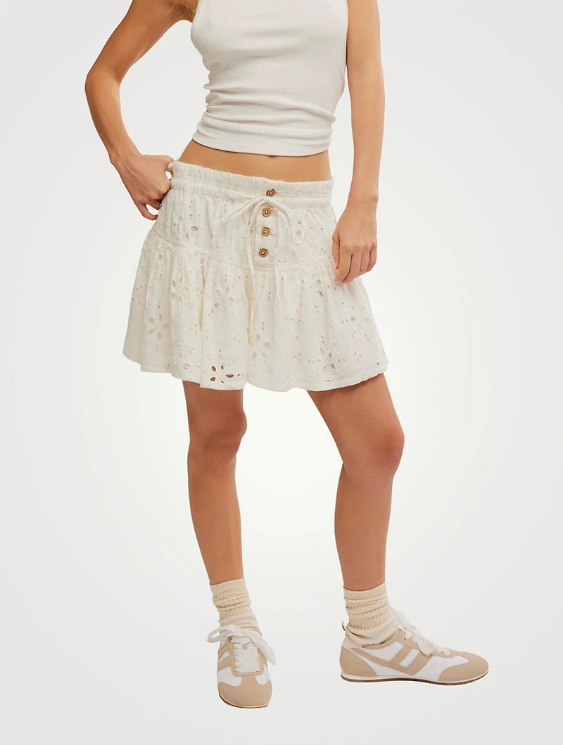Roselle Eyelet Mini Skirt
