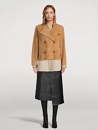 Nola Suede Double-Breasted Jacket