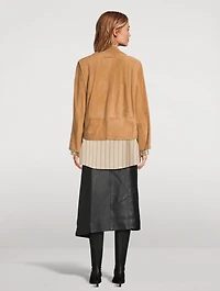 Nola Suede Double-Breasted Jacket