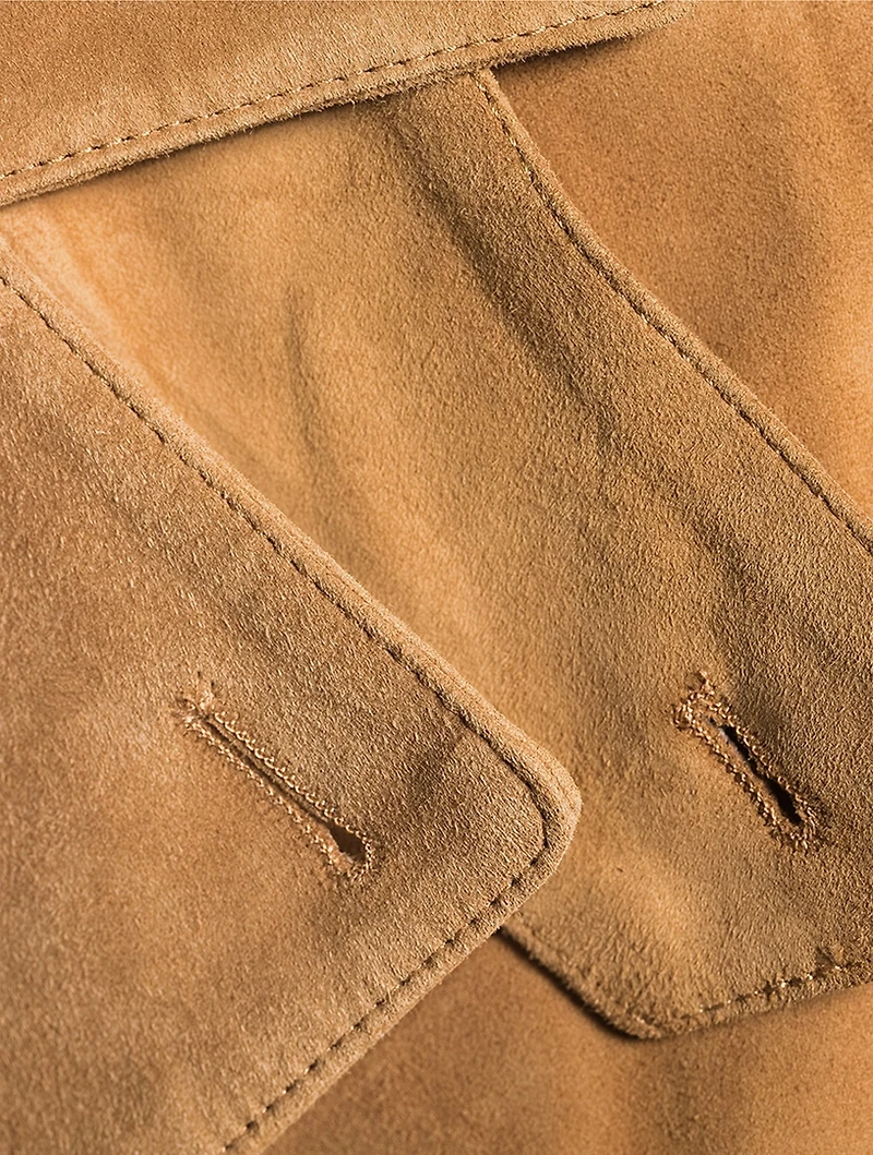 Nola Suede Double-Breasted Jacket