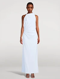 Devyn Asymmetric Crêpe Dress