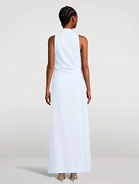 Devyn Asymmetric Crêpe Dress