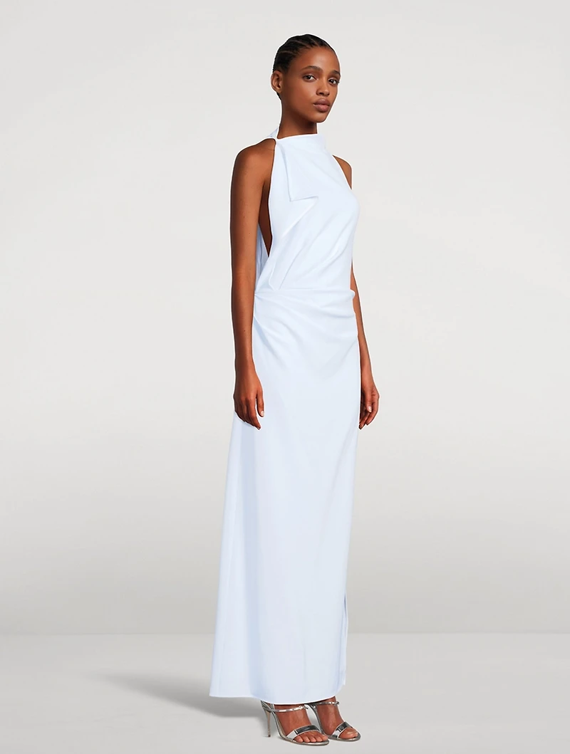 Devyn Asymmetric Crêpe Dress