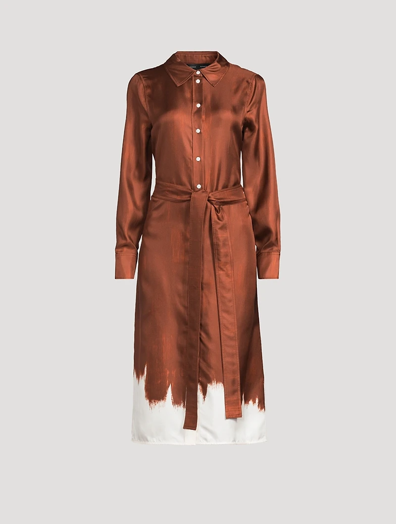 Amaya Printed Silk Twill Shirt Dress