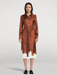 Amaya Printed Silk Twill Shirt Dress