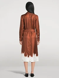 Amaya Printed Silk Twill Shirt Dress