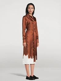 Amaya Printed Silk Twill Shirt Dress