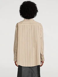 Addy Cotton Silk Poplin Shirt Stripe Print