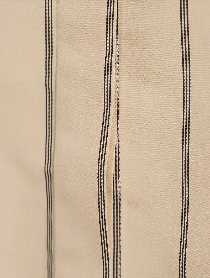 Addy Cotton Silk Poplin Shirt Stripe Print