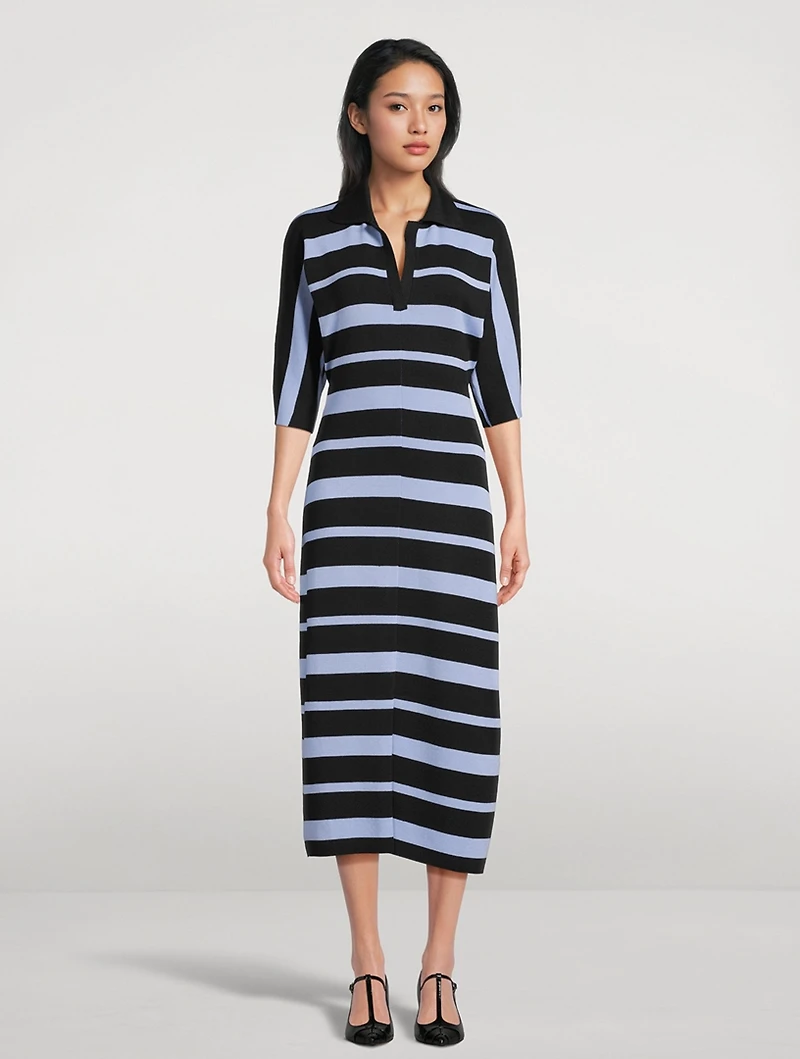 Solana Merino Silk Polo Dress