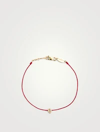 Sky Drop 18K Gold String Bracelet With Diamond