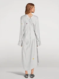 Asymmetric Shirt Dress Stripe Print