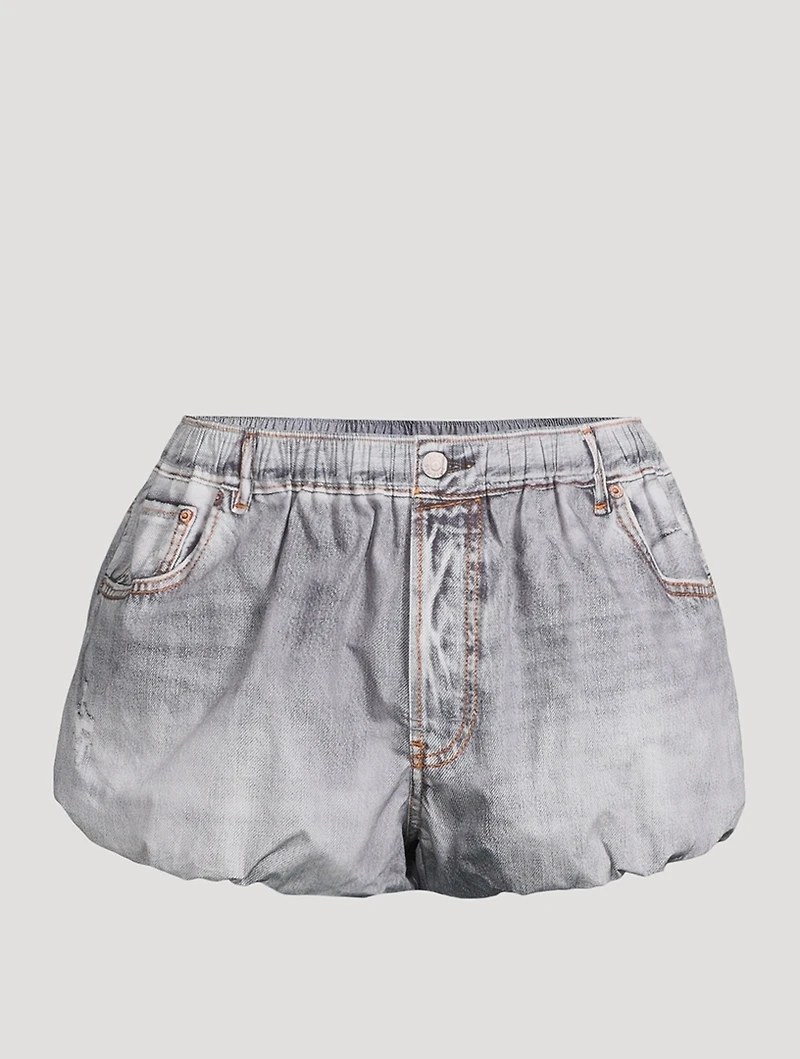 Trompe L'œil Bubble-Hem Shorts