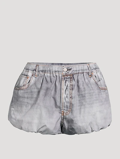Trompe L'œil Bubble-Hem Shorts